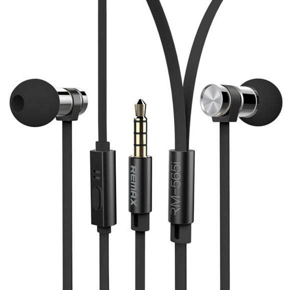 REMAX Brand RM-565i Stainless Steel Stereo In-ear Earphone With Mic