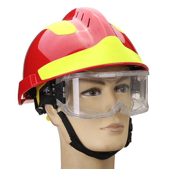 NEW Safurance Rescue Helmet And Goggles Fire Fighter Protective Glasses Safety Protector Workplace