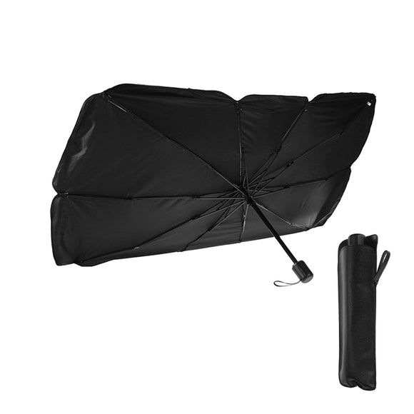 Two Sizes Car Windshield Sun Shade Umbrella UV Block Strong Metal Frame for Sedan SUV Hatchback Multi-Purpose Vehicles