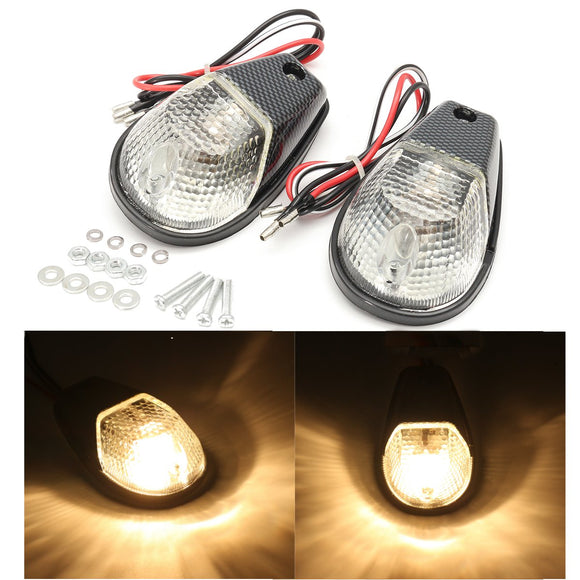 Turn Signals Flush-Mount Light Smoke Clear Color For Kawasaki/Yamaha/Honda/Suzuki