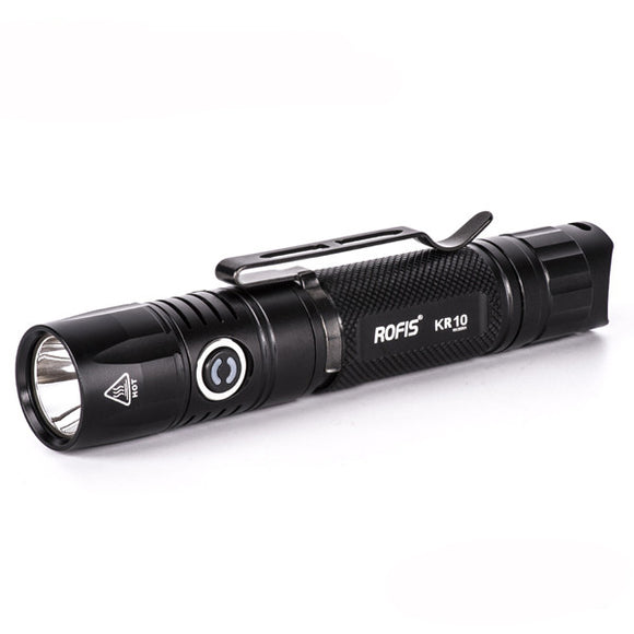 Rofis KR10 Xp-l Hi V3 1100LM Rechargeable EDC LED Flashlight Suit set