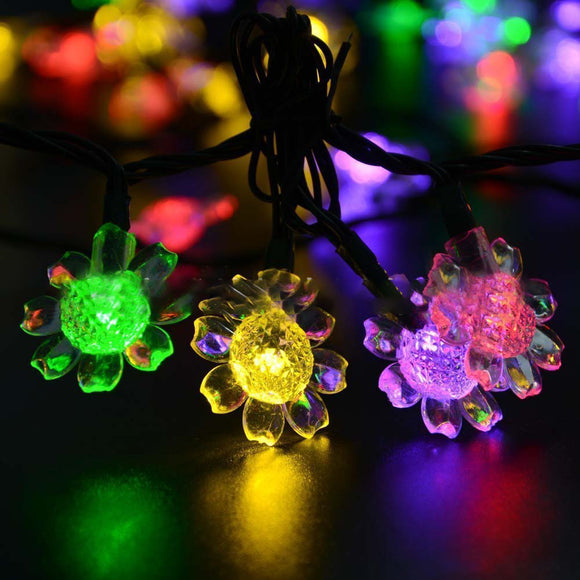 KCASA SSL-8 Gardening 7M 50LED Solar Panel String Light Sunflower Holiday Christmas Decoration