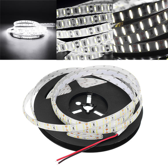 DC12V 5M SMD8520 Pure White Waterproof LED Flexible Strip Light for Garden Outdoor Decoration