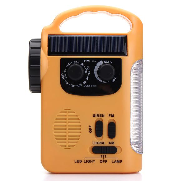RD339 Solar Powered AM FM Radio with Flashlight Lamp