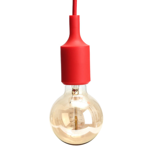 Colorful E27 E26 Silicone Ceiling Lamp Holder Light Socket Customize Rope Cord