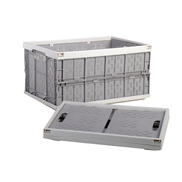 Minleaf YM-3857 Household Car Foldable Heavy Duty Durable Plastic Storage Box Organizer Basket