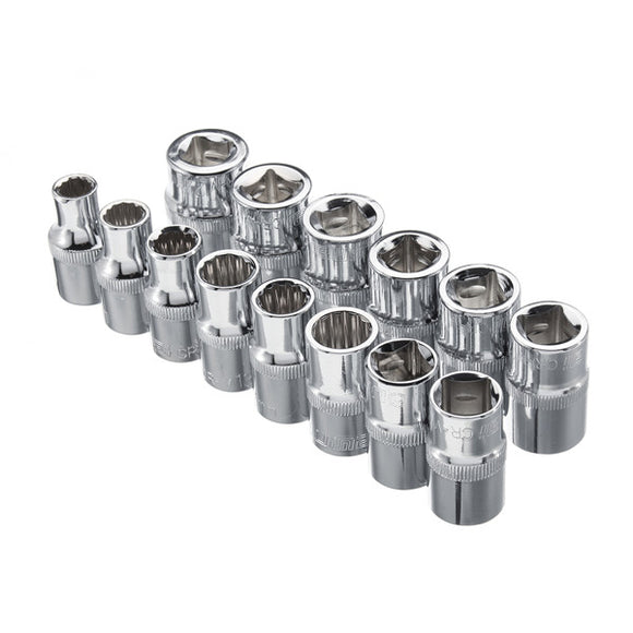 14pcs 9-22mm Drive Socket Set 1/2 Inch Drive 12 Point Metric Hand Tool