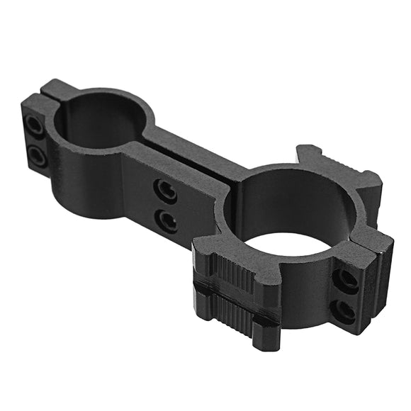 Tactical 18mm & 25mm Dual Ring Barrel Mount Scope Laser Flashlight Holder 20mm Picatinny Side Rail