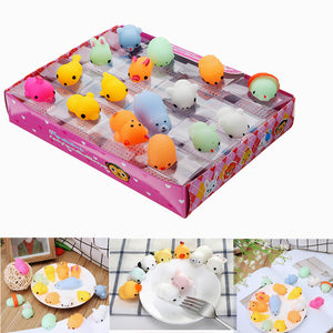 16PCS Mochi Animal Squeeze Squishy Cute Healing Toy Kawaii Collection Stress Reliever Gift Decor