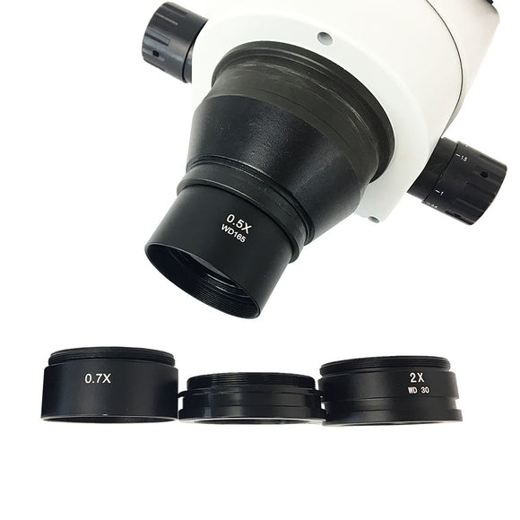 0.3X 0.5X  0.7X 1.5X  2.0X Auxiliary Objective Lens Barlow Lens For Binocular Trinocular Stereo Microscope