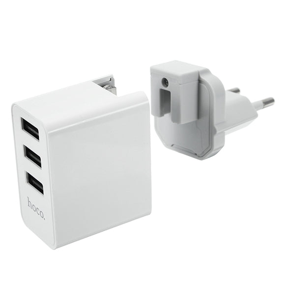 HOCO C20 3 Port USB EU US Plug Fast Charger Adaptor For iPhone X 8Plus Oneplus5 S8 Xiaomi 6