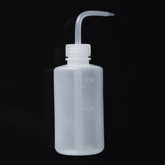 250mL Lab Wash Bottle Liquid Water Squeeze Bottle Graduated Transparent Container Medical Label Tattoo