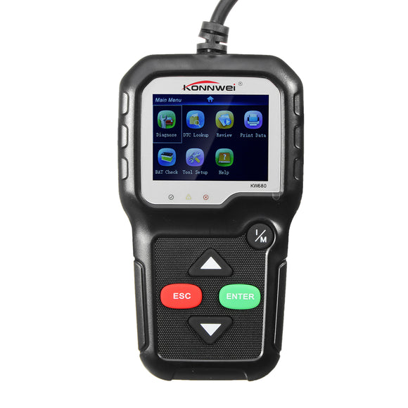 KONNWEI KW680 OBD2 Car Scanner Diagnostic Tool DTC Engine Code Reader Battery Check O2 Monitor Test