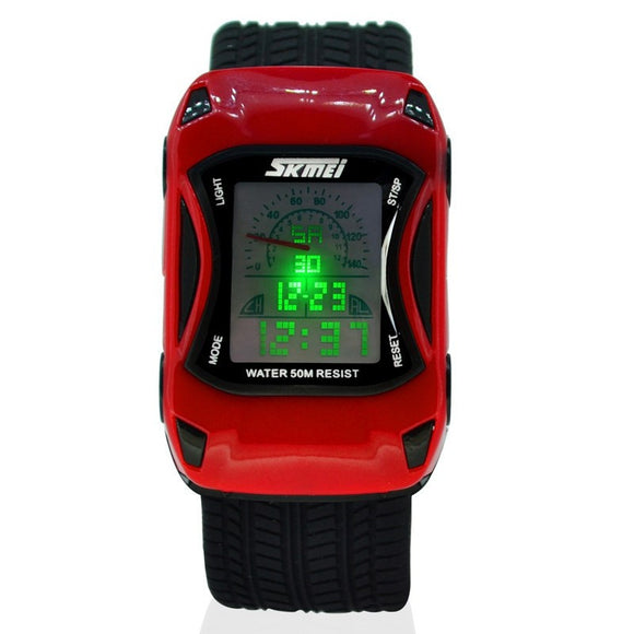 SKMEI 0961 LED Digital Waterproof Rubber Band Student Children Sport Watch