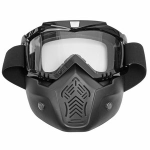 Motorcycle Helmet Face Mask Windproof Shield Goggles Detachable 8 Colors