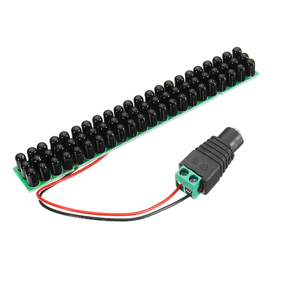 66pcs Black IR LEDs 940nm Infrared Illuminator IR LED Board with F5mm CCTV 60 Degree Invisible