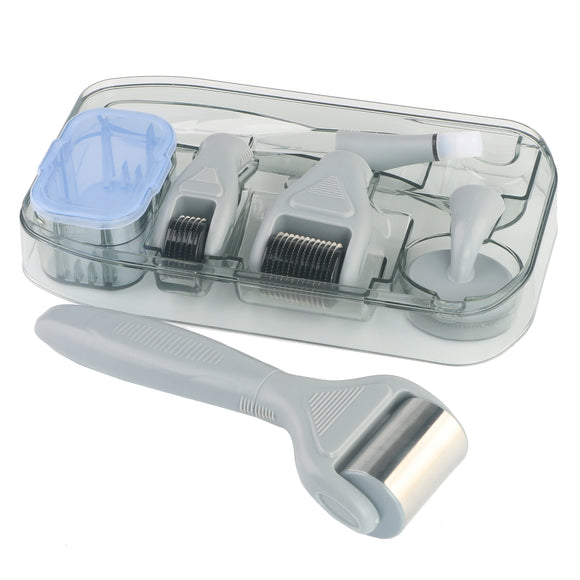 6 in1 Derma Titanium Roller Kit Micro Needle Therapy Massager 0.5/1.0/1.5/2.0mm