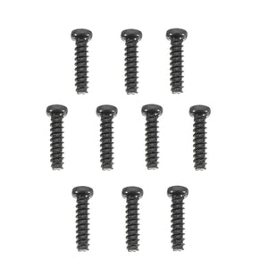 10PCS 25-LS01 2.6mm Round Head Black Screw For 9125 1/10 RC Car Parts