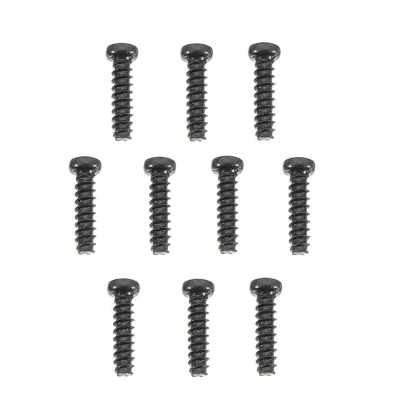 10PCS 25-LS01 2.6mm Round Head Black Screw For 9125 1/10 RC Car Parts