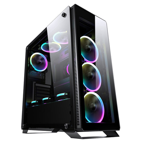 Segotep halo7 plus USB3.0 Gaming Tempered Computer Case PC ATX M-ATX ITX Mid Tower Desktop Chassis