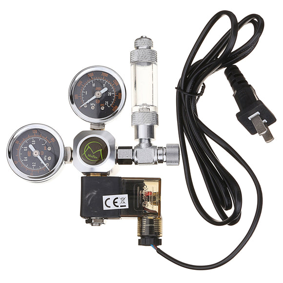 220V Aquarium CO2 Regulators Check Valve Bubble Counter Magnetic Solenoid W21.8