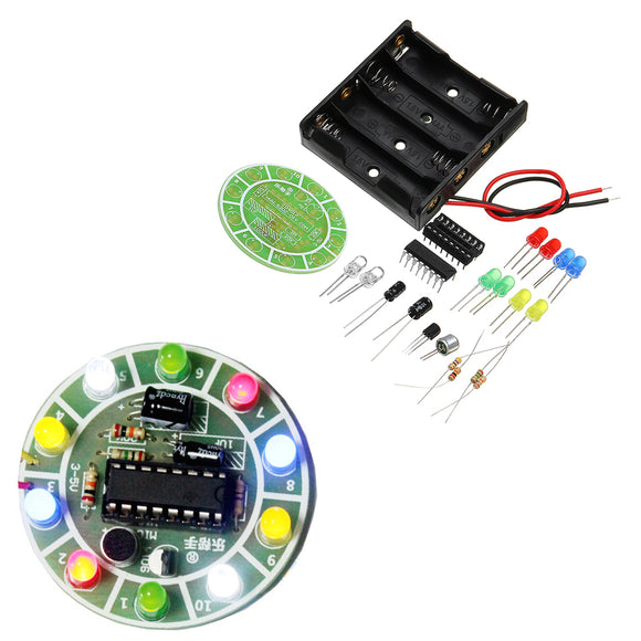5pcs DIY LED Flash Kit Colorful Acoustic Rotating LED Lamp Kit