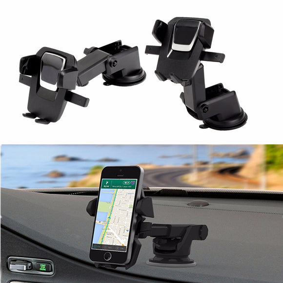 Car Phone Holder Dashboard Sucker Mount Cradle Extensible for 57mm-89mm Devices