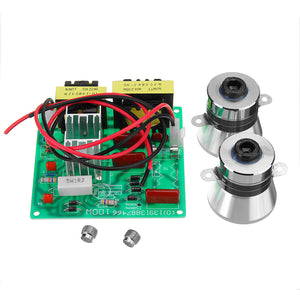 AC 110V 100W Ultrasonic Cleaner Driver Power Board With 2Pcs 50W 40K Transducer Square