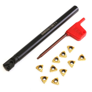 SNR0010K11 Internal Lathe Threading Boring Turning Tool with 10pcs 11IR A60 Inserts