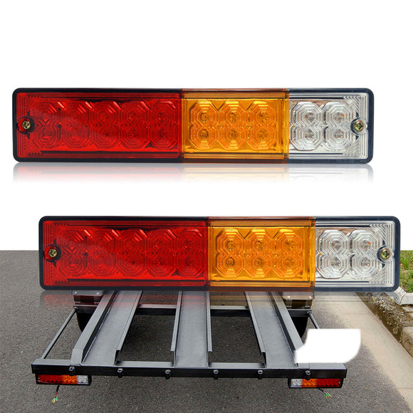 CNSUNNYLIGHT 12V 20 LED Car Tail Light Reversing Running Brake Turn Lamp for Truck Tailer