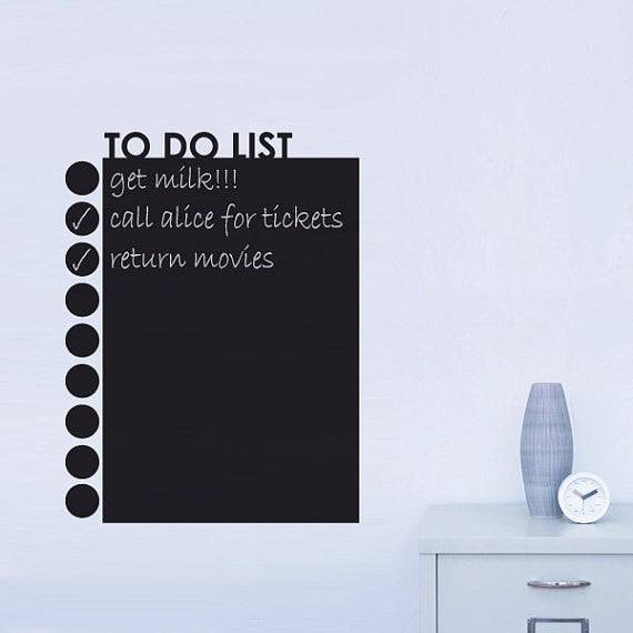 To do list ChalkBoard Sticker Blackboard Decor Stickers Removable Vinyl Draw Decor Mural Decals