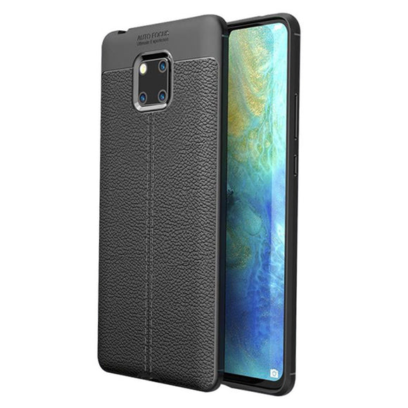 Bakeey Litchi Pattern Shockproof Soft TPU Back Cover Protective Case for Huawei Mate 20 Pro
