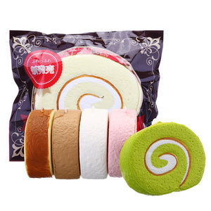 Cake Squishy Swiss Roll 7cm Slow Rising Jumbo Funny Gift Collection With Packaging