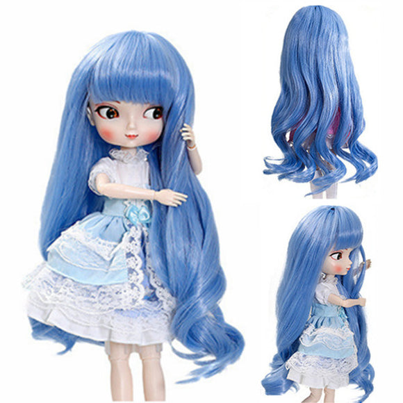 BBGirl BJD Doll Blue Hair For 30cm 35cm Doll DIY Accessories Toy