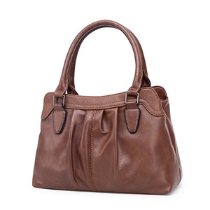 Women Faux Leather Large Capacity Handbag Leisure Solid Bag
