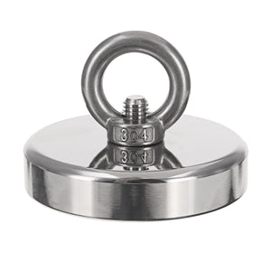 D85mm 270Kg Pull Neodymium Fishing Magnet Treasure Hunting Underwater Recovery Magnet