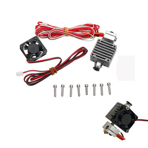 12v 1.75mm 0.4mm Single Nozzle Extruder Kit with Cooling Fan & Thermistor for HE3D Printer