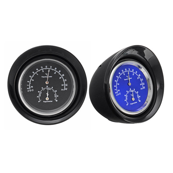 ABS Bullet Design Car Mini Mechanical Thermometer Hygrometer Digital Pointer Dashboard Ornament
