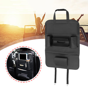 700 X 400mm Black Leather Car Seat Back Storage Organizers
