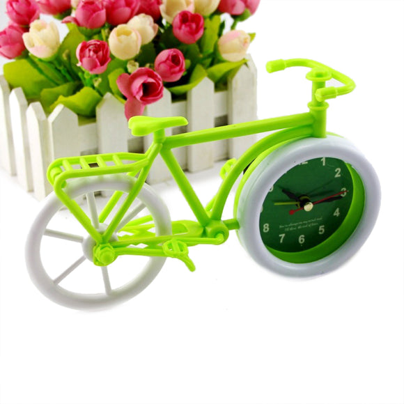 Honana Pastoral Style Trumpet Bike Shape Alarm Clock for Children Kids Bicycle Clocks Home Art Decor