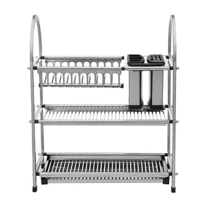 3 Layers Stainless Steel Kitchen Dish Bowl Rack Storage Drain Drying Rack Double Layer Iron Storage Rack Drianer Rack Organizer