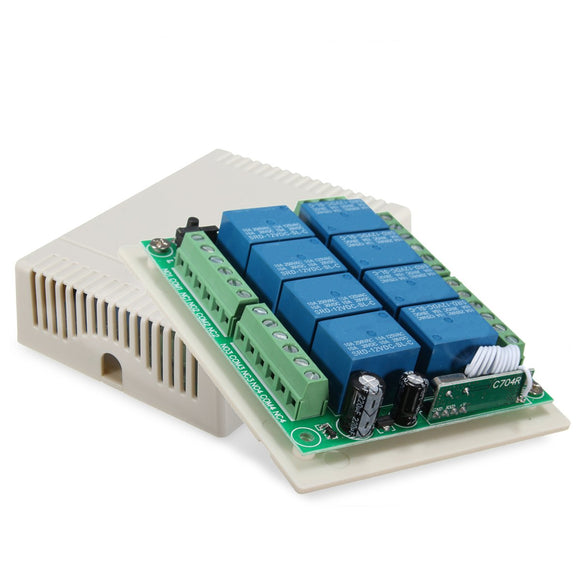 12V 8 Channel CH 315/433MHz Wireless ASK RF Remote Control Relay Switch Receiver