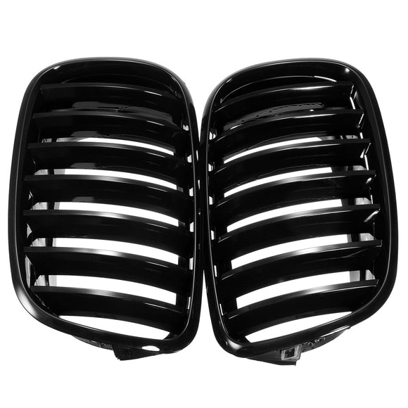 Black Front Hood Grilles Grille 07-13 FOR BMW E70 X5 X5M