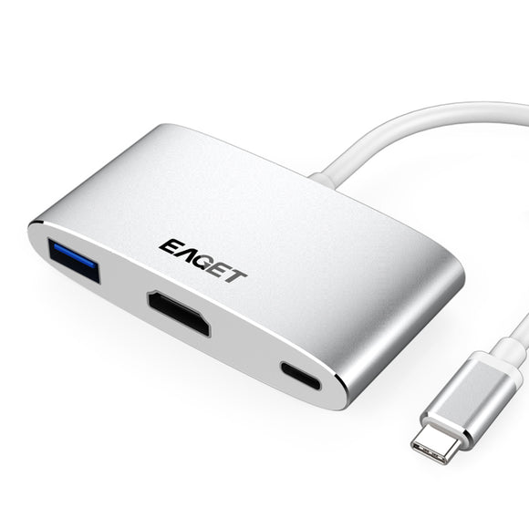 Eaget CH13 3 In 1 Type-C to USB 3.0 HD Type-C  Converter Multifunction HUB For Macbook Tablet PC