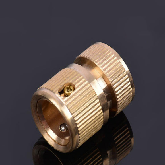 3/4'' Solid Brass Female Garden Hose Quick Connector Flexible Car Wash Connect Adapter Garden Hose Fittings Connection with Nozzle