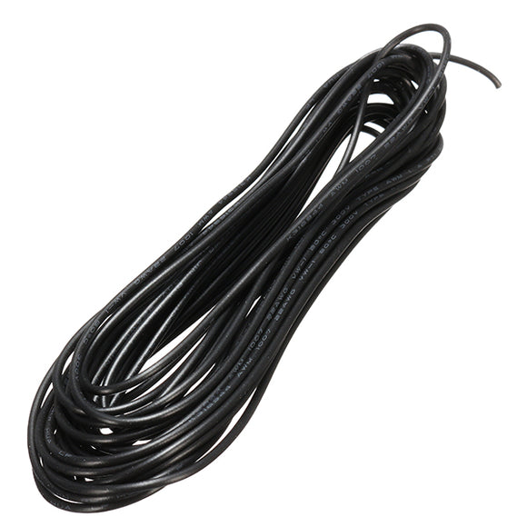 10 Lots 5 Meters/Lot Black 300V Super Flexible 22AWG Copper PVC Insulated Wire LED Electric Cable
