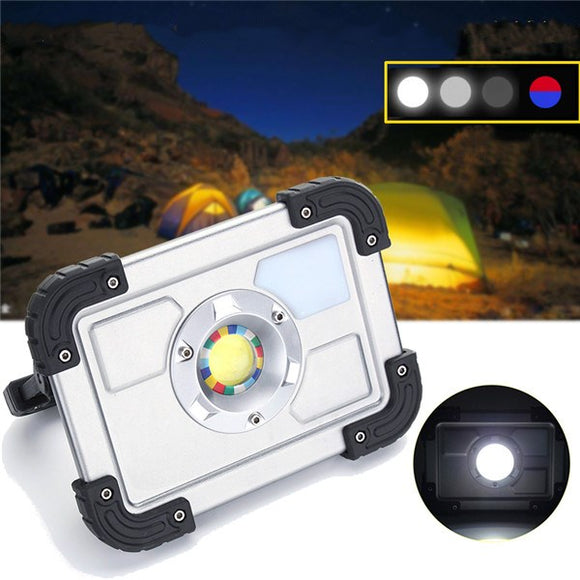 30W  Portable Rechargeable COB LED Camping Lantern Work Spot Light for Hiking Fishing
