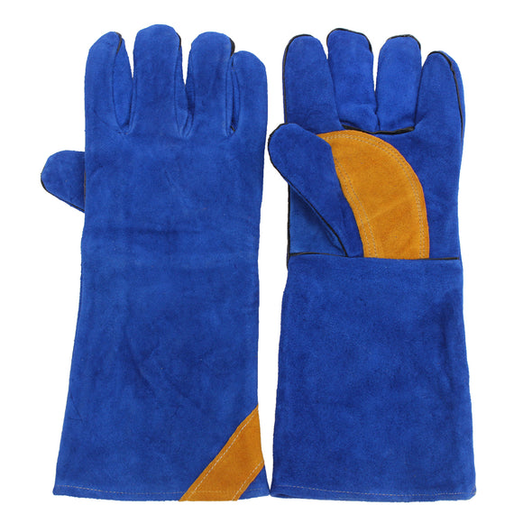 16inch Pair Long Heavy Duty Double Reinforced Palm Welding Gauntlets Welder Gloves