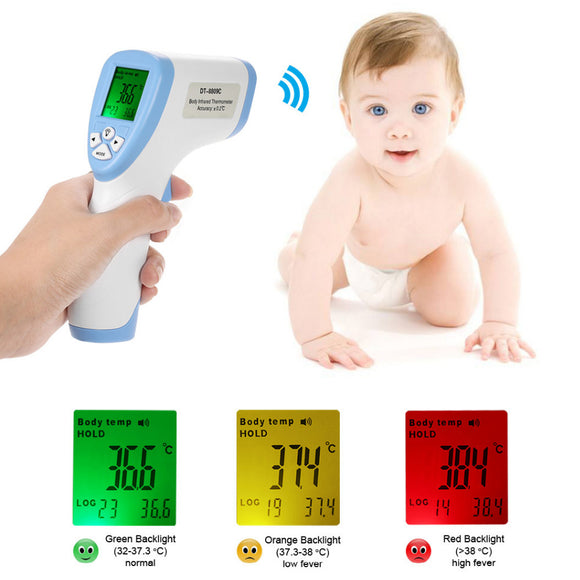 2019 Intelligent 8809C Non-Contact LCD IR Laser Infrared Digital Temperature Thermometer Baby Infant
