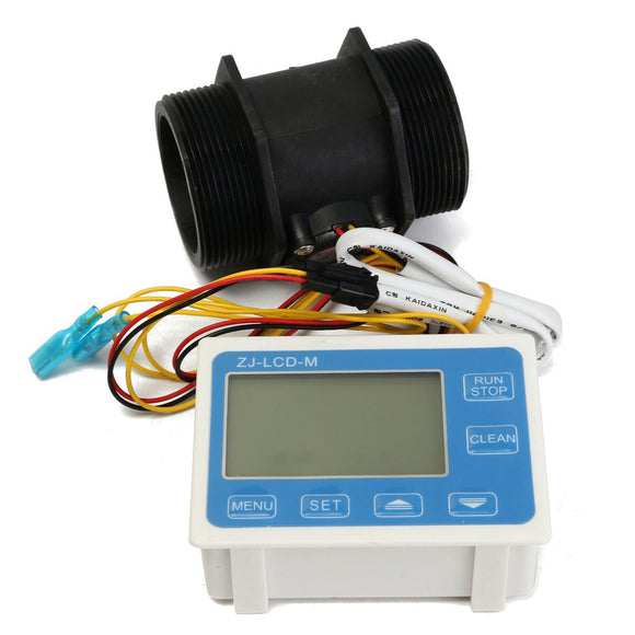 ZJ-LCD-M LCD Digital Display Water Flow Sensor Meter Quantitative Flow Meter